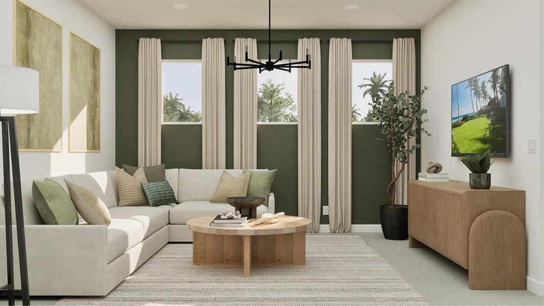 Furnished interior view inside a new home in Lotis Wellington: The Promenade Collection, Wellington (Image 2). Furnished interior view inside a new home in Lotis Wellington: The Promenade Collection, Wellington (Image 2).