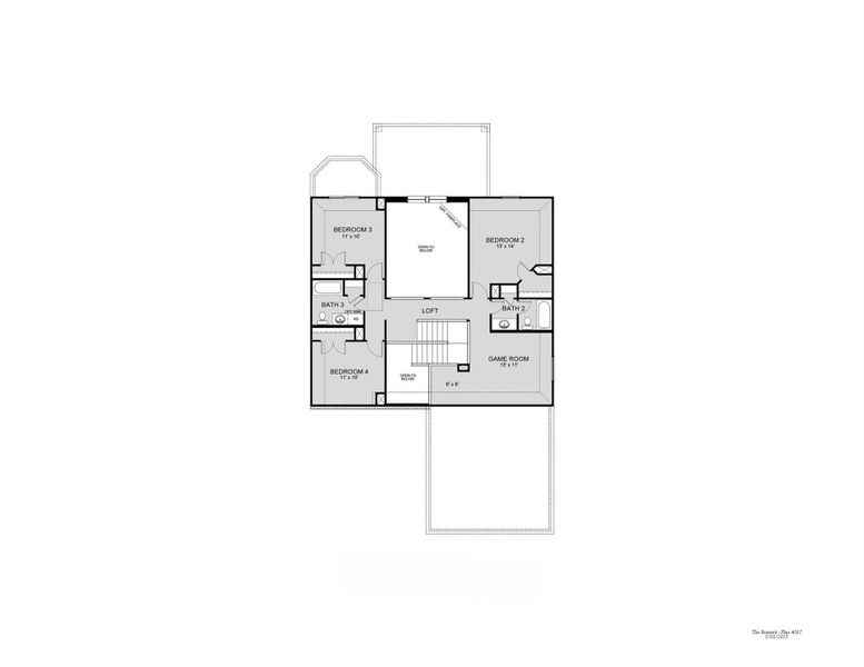 2D floor plan layout of this home in Bluestem, Brookshire, TX (Image 3).