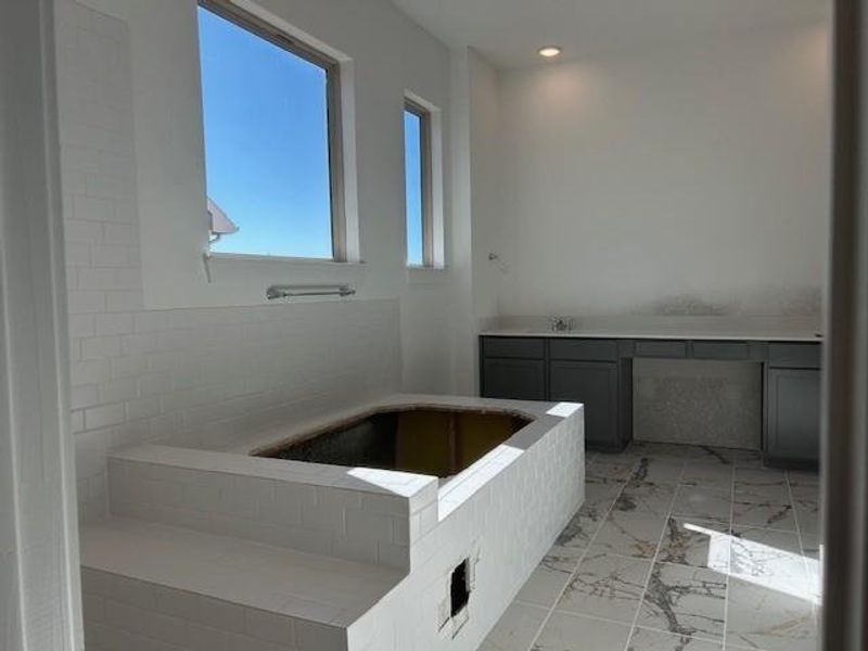 Primary bathroom with separate shower and garden tub
