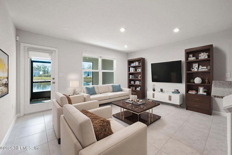 Furnished interior view inside a new home in , Jacksonville (Image 5). Furnished interior view inside a new home in , Jacksonville (Image 5).