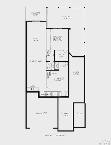 2D floor plan layout for the Finished Basement by Epcon Communities in The Courtyards at Lake Davidson, Mooresville, NC (Image 30). 2D floor plan layout for the Finished Basement by Epcon Communities in The Courtyards at Lake Davidson, Mooresville, NC (Image 30).