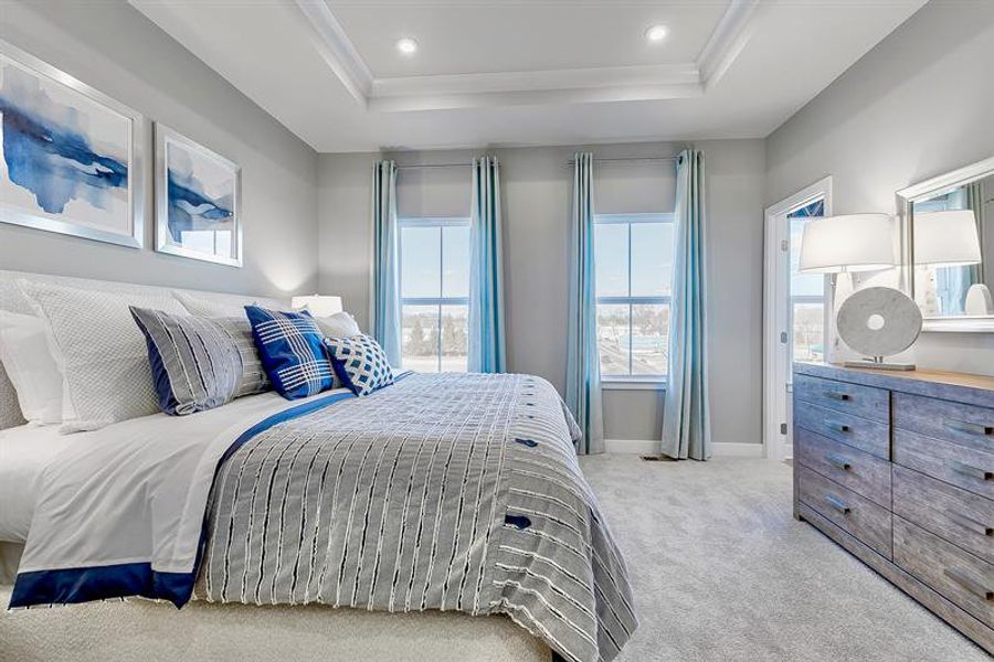 Representative furnished interior of a home built from the Mayer by Ryan Homes in Stowe Branch Townhomes, Charlotte (Image 25).