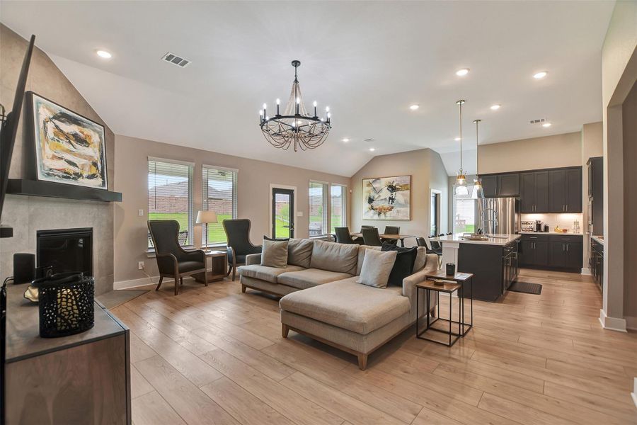 Furnished interior view inside a new home in Lone Star Landing, Montgomery (Image 10).