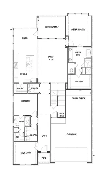 2D floor plan layout of this home in Blackhawk, Pflugerville, TX (Image 4). 2D floor plan layout of this home in Blackhawk, Pflugerville, TX (Image 4).