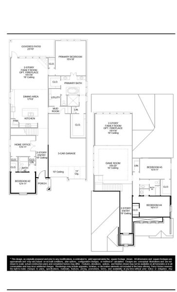 2D floor plan layout of this home in Santa Rita Ranch - Tierra Rosa, Liberty Hill, TX (Image 2). 2D floor plan layout of this home in Santa Rita Ranch - Tierra Rosa, Liberty Hill, TX (Image 2).