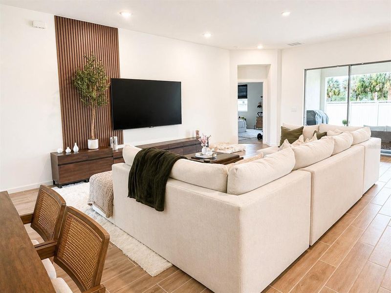 Furnished interior view inside a new home in Crystal Bay Estates, Grant-Valkaria (Image 27).
