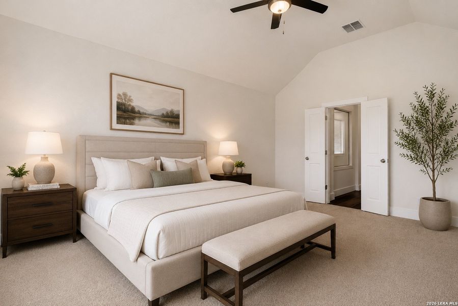 Furnished interior view inside a new home in Alsatian Oaks, Castroville (Image 12).