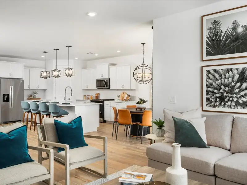 Furnished interior view inside a new home in Mountain View Estates Signature Series, Buckeye (Image 8).