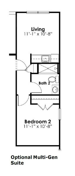 2D floor plan layout for the Trivecta by D.R. Horton in Old Chapin Reserve, Lexington, SC (Image 4).