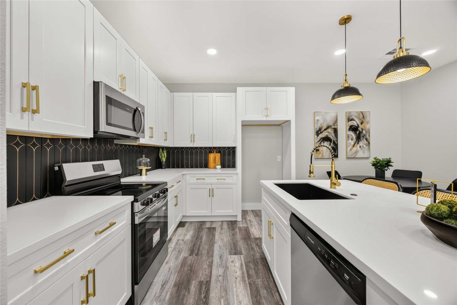 Furnished interior view inside a new home in , Houston (Image 17).