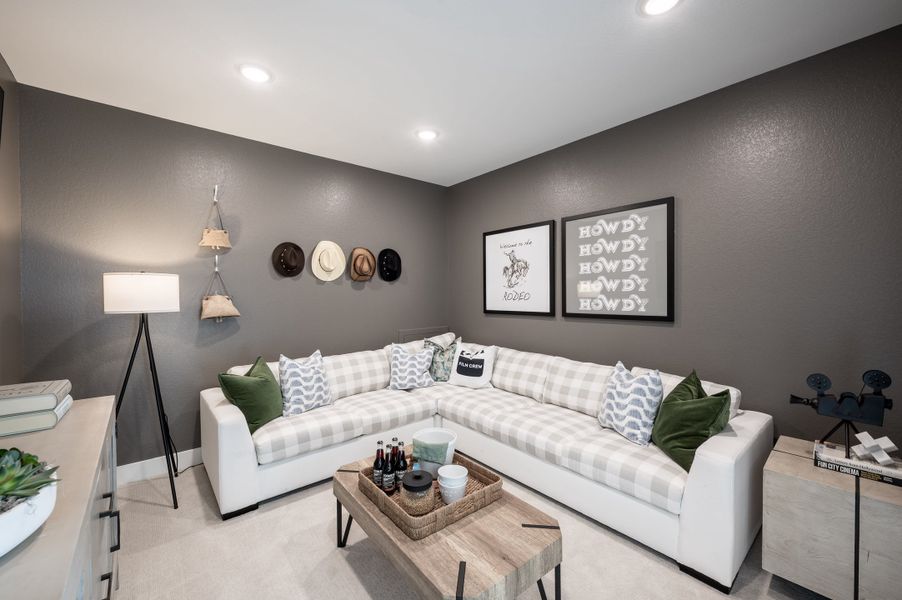Representative furnished interior of a home built from the Goldeneye by Tri Pointe Homes in Jubilee 50′, Hockley (Image 34).