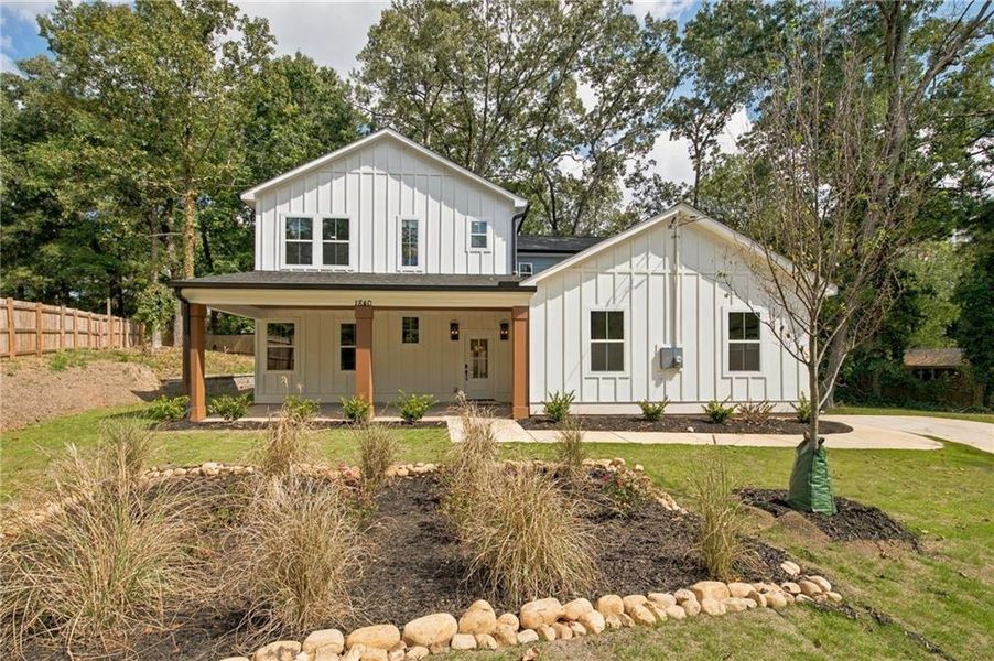 Front exterior of a new home in , Atlanta, GA, highlighting curb appeal (Image 28).