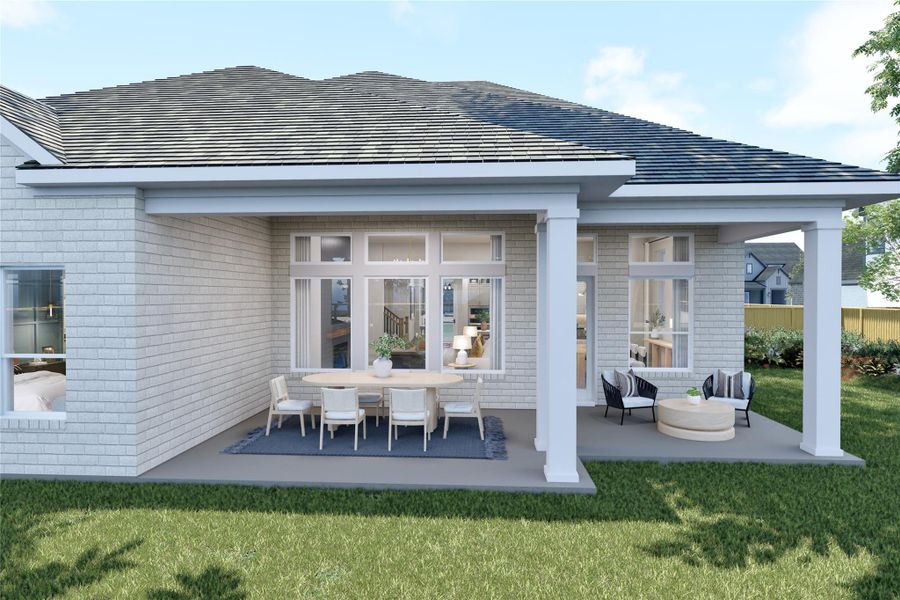 REPRESENTATIVE PHOTO: Extended Covered patio allows ample room for hanging out with friends and family!