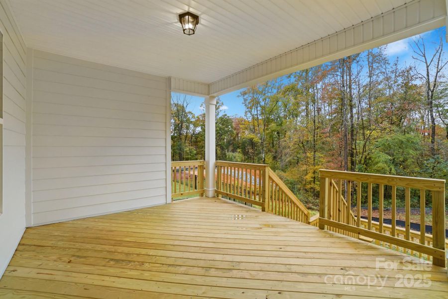Homesite 30 features an extended covered porch