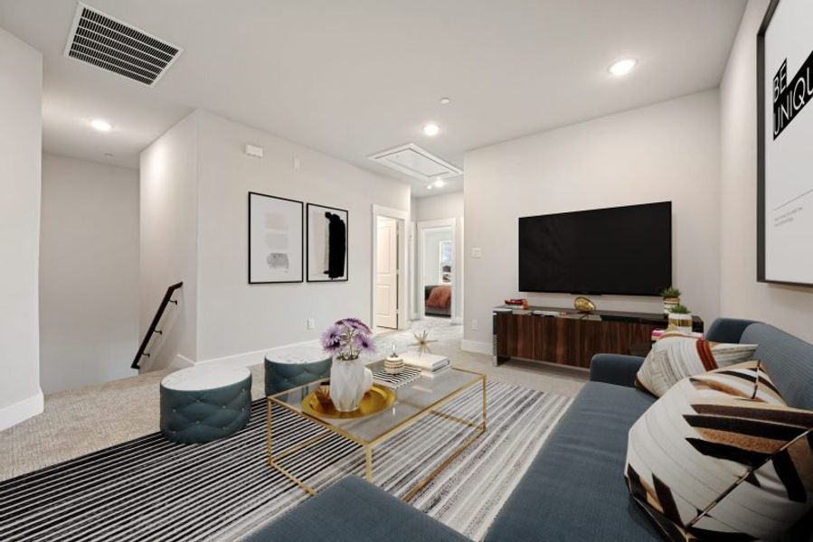 Furnished interior view inside a new home in Mosaic, Prosper (Image 16).