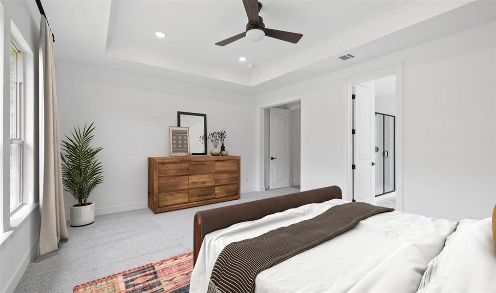 Furnished interior view inside a new home in Kreymer at the Park, Wylie (Image 11).