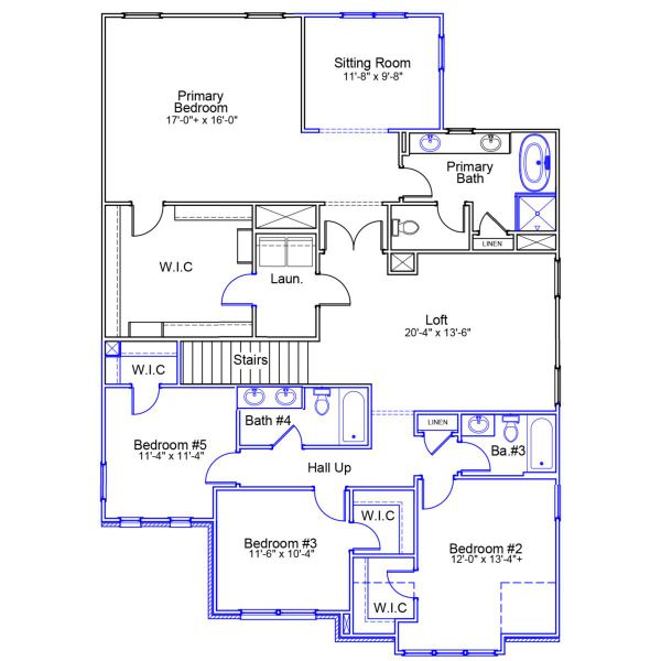 2D floor plan layout of this home in Hanes Lake, Winston-Salem, NC (Image 4).
