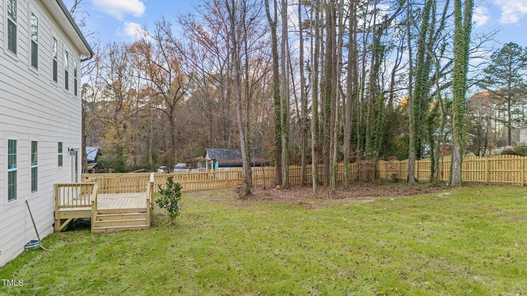 Fence Driveway Side Backyard View