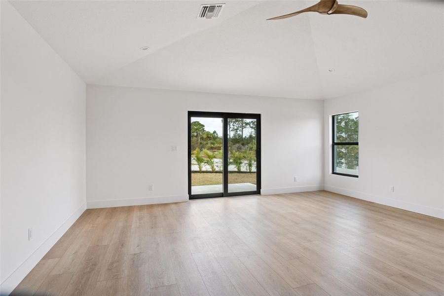 Living room with view of preserve Living room with view of preserve