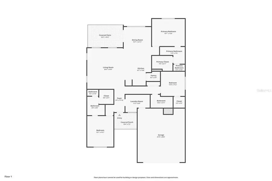 2D floor plan layout of this home in , Dunnellon, FL (Image 4).