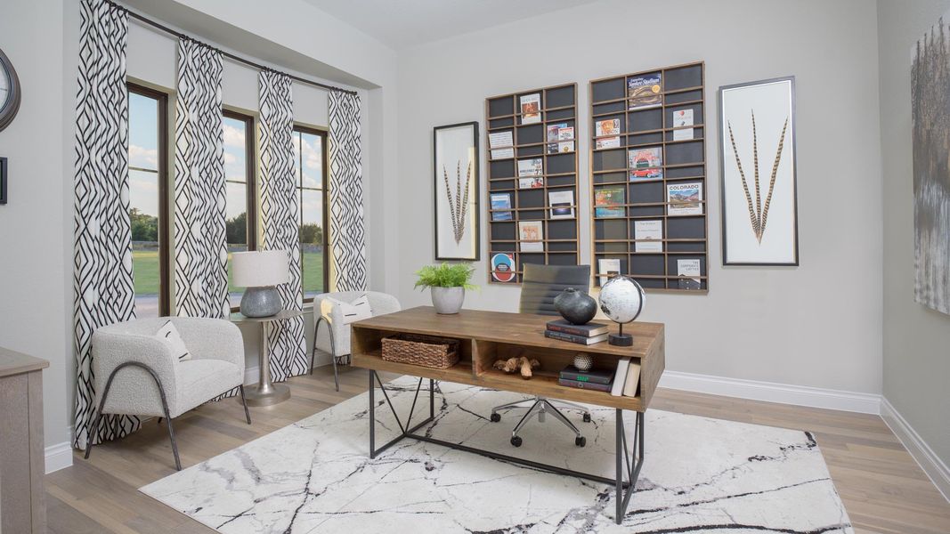 Furnished interior view inside a new home in Parkside on the River West, Georgetown (Image 15).
