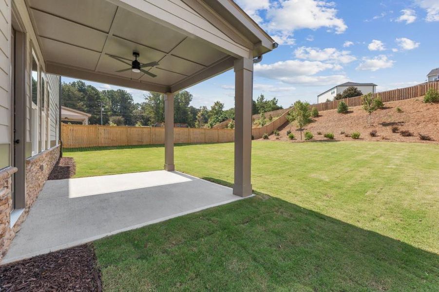 Exterior details and patio area of a home in Hillshire, Cumming (Image 22).