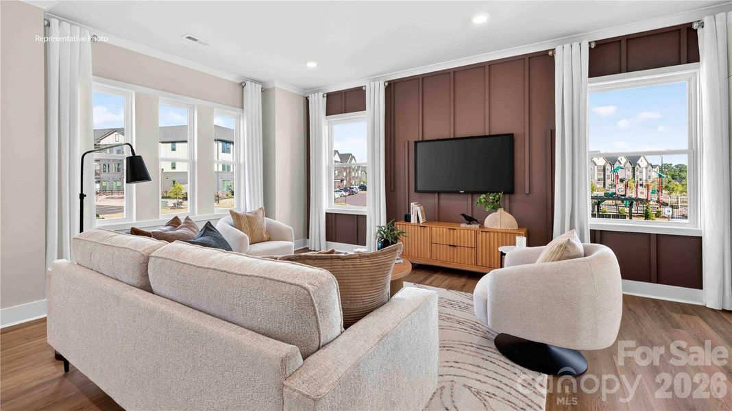 Furnished interior view inside a new home in The Townes at Lake Norman, Mooresville (Image 24).