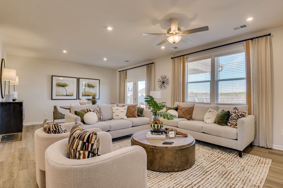Furnished interior view inside a new home in The Beacon at Old Peachtree Single Family Homes, Lawrenceville (Image 199).