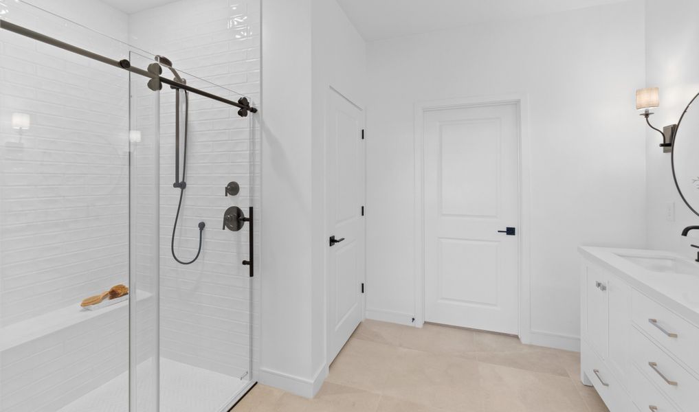 Primary bath glass shower enclosure Primary bath glass shower enclosure