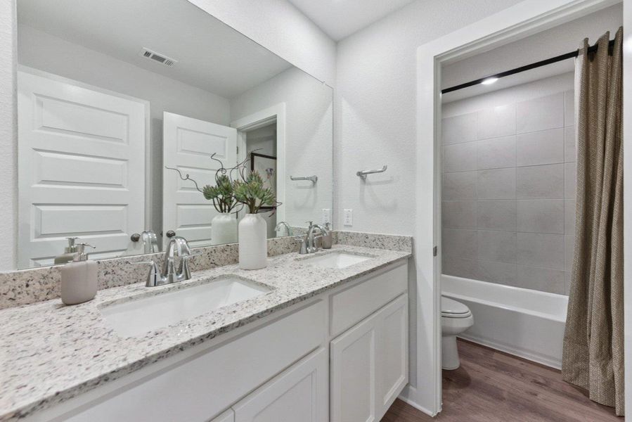 Furnished interior view inside a new home in The Meadows at Stallion Run, Buda (Image 5).