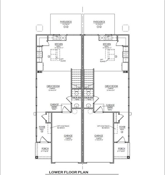 2D floor plan layout of this home in Champions Village at Cherry Hill, Pendleton, SC (Image 2).