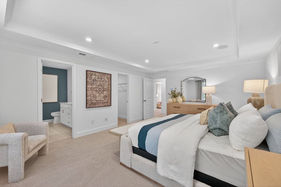 Representative furnished interior of a home built from the Hampton by Pulte Homes in Watermist at Mirror Lake, Villa Rica (Image 48).