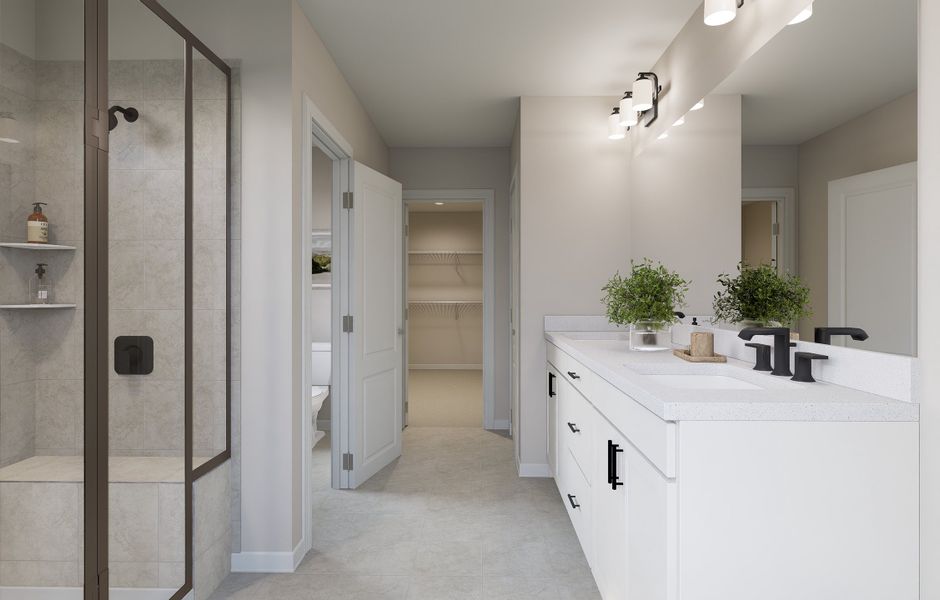 Furnished interior view inside a new home in Silverstone, Knightdale (Image 16).