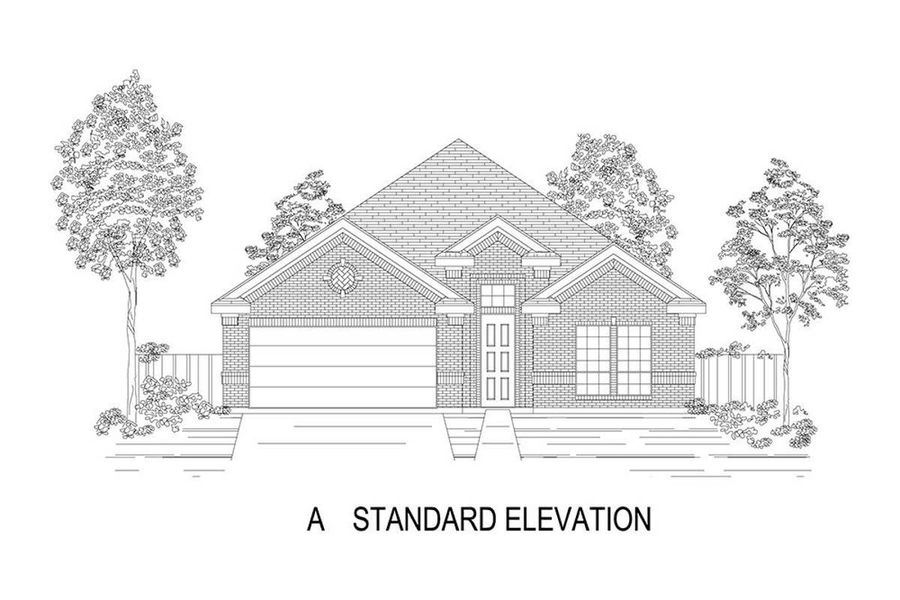 Representative rendering of the exterior for the Woodford F-BG by First Texas Homes (Image 3).