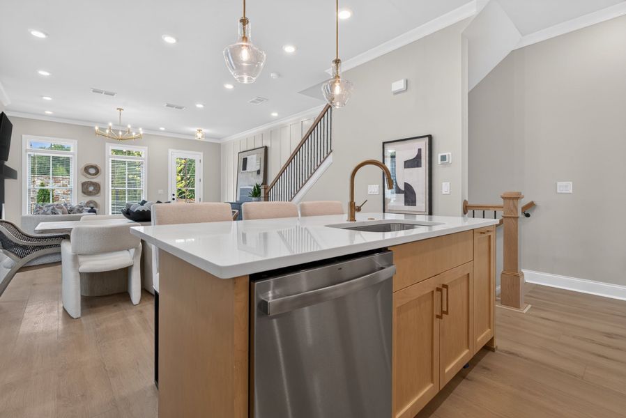 Representative furnished interior of a home built from the The Benton IV by The Providence Group in Ward's Crossing Townhomes, Johns Creek (Image 27).