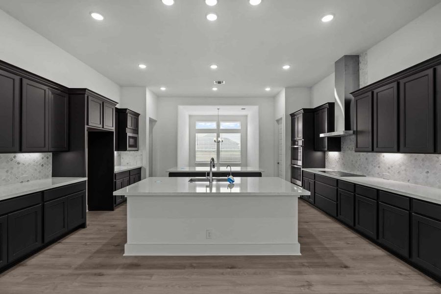 Representative furnished interior of a home built from the Brisbane 77′ by Chesmar Homes in Mesa Western, Cibolo (Image 2).