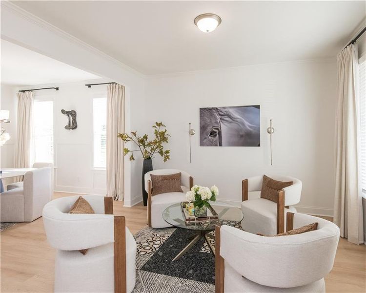 Furnished interior view inside a new home in Stratford Square, Lawrenceville (Image 18).