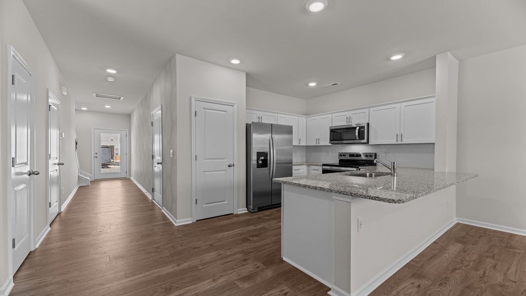 Representative furnished interior of a home built from the PEARSON II by D.R. Horton in Clock Road Townhomes, New Bern (Image 4). Representative furnished interior of a home built from the PEARSON II by D.R. Horton in Clock Road Townhomes, New Bern (Image 4).