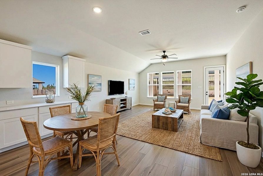 Furnished interior view inside a new home in Meyer Ranch, New Braunfels (Image 7). Furnished interior view inside a new home in Meyer Ranch, New Braunfels (Image 7).