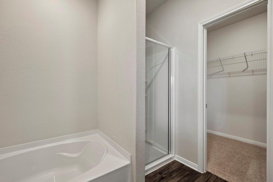 Primary Bathroom comes with a separate soaking tub and shower Primary Bathroom comes with a separate soaking tub and shower