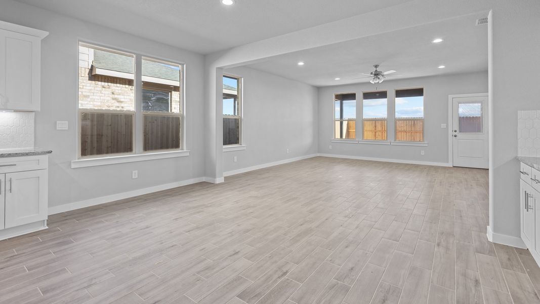 Representative unfurnished interior of a home built from the Live Oak by D.R. Horton in Northwest Passage, Midland (Image 12). Representative unfurnished interior of a home built from the Live Oak by D.R. Horton in Northwest Passage, Midland (Image 12).