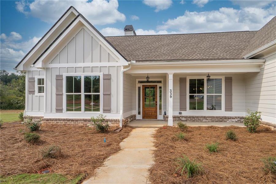 Exterior details and patio area of a home in , Social Circle (Image 2). Exterior details and patio area of a home in , Social Circle (Image 2).