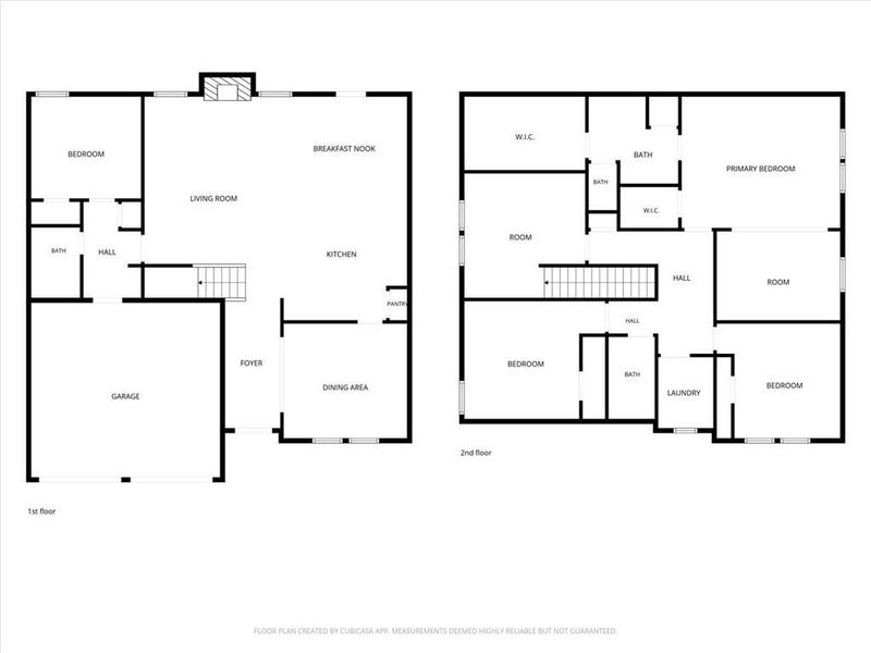 2D floor plan layout of this home in Ellington Farms, Statham, GA (Image 6).