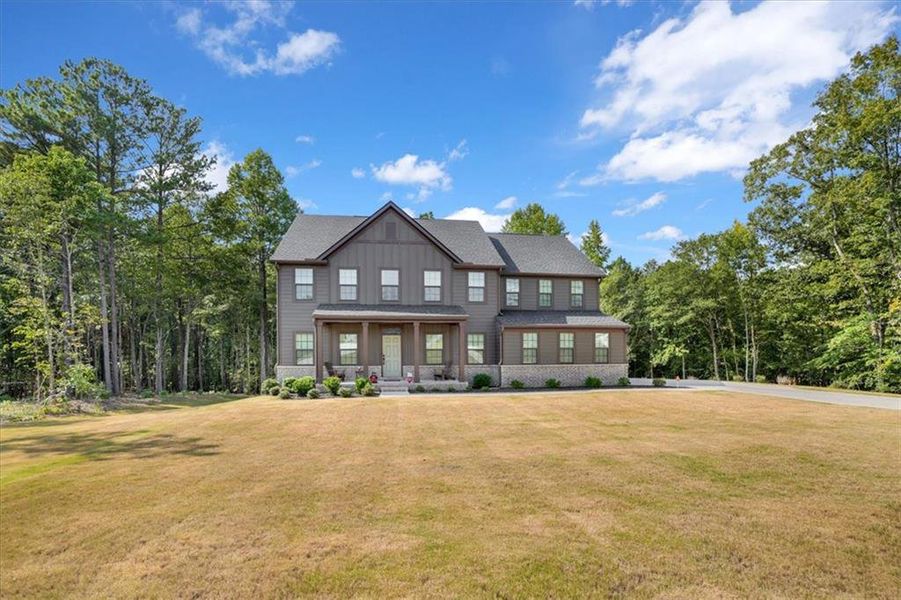 Front exterior of a new home in , Fayetteville, GA, highlighting curb appeal (Image 23).