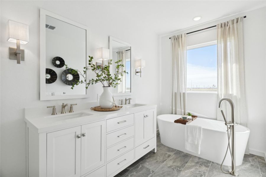 Relaxing primary bath (*Photo not of actual home and used for illustration purposes only.)