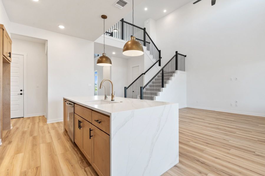 Furnished interior view inside a new home in Lariat, Liberty Hill (Image 8).