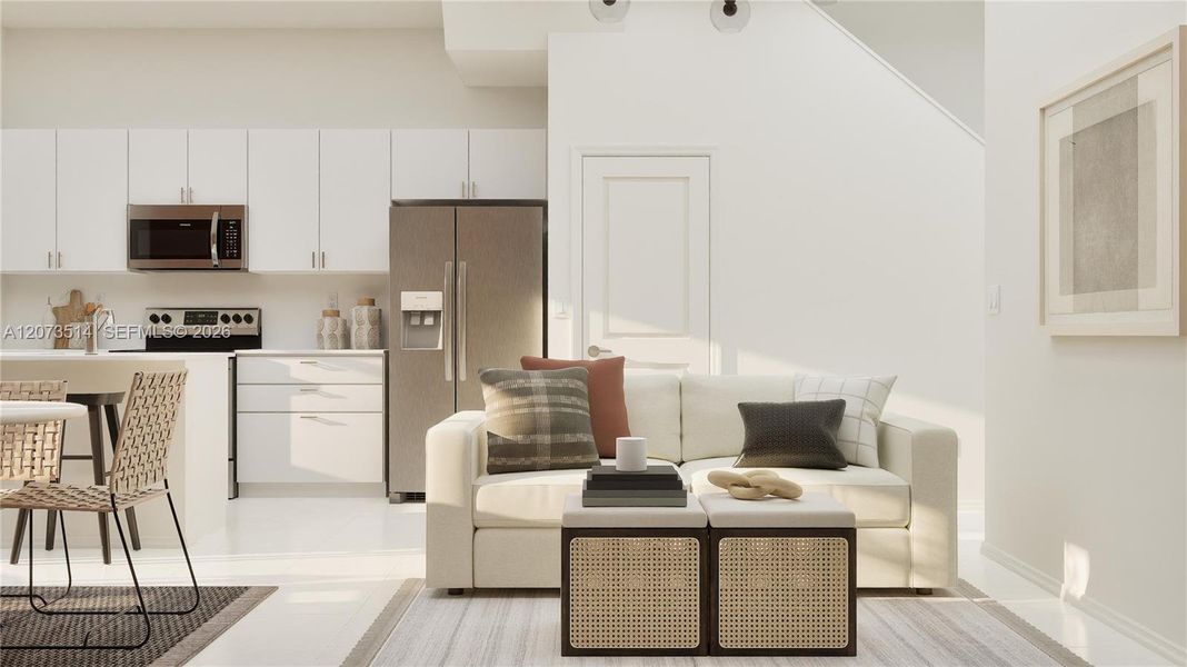 Furnished interior view inside a new home in Pineland Crest, Miami (Image 4).