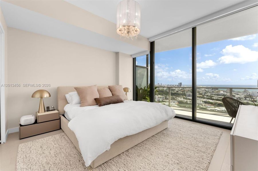 Furnished interior view inside a new home in , Miami Beach (Image 10).