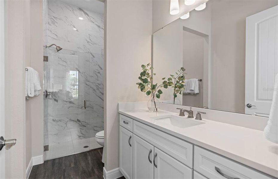 Furnished interior view inside a new home in Del Webb Oasis, Winter Garden (Image 29).