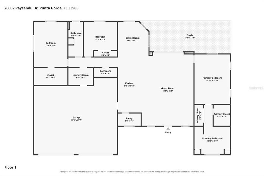 2D floor plan layout of this home in , Punta Gorda, FL (Image 4). 2D floor plan layout of this home in , Punta Gorda, FL (Image 4).